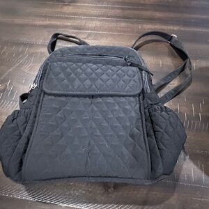 Quilted Vera Bradley Essentials Black Backpack